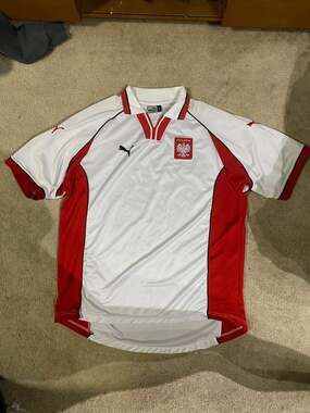 Vintage Puma Poland National Team Soccer Jersey Size XL